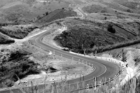 Road in countryside of tropical countryの写真素材