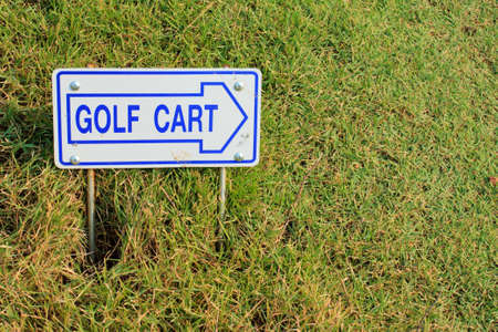 Golf cart direction labelの写真素材