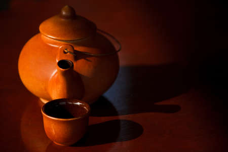 Ceramic tea set in Chinese styleの写真素材