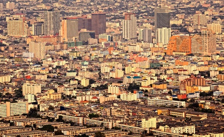 View of Bangkok, capital city of Thailand from high pointの写真素材