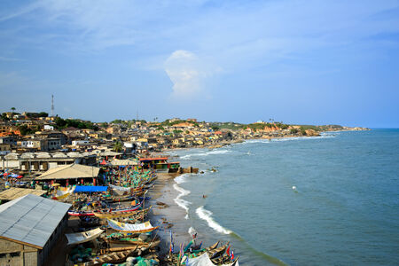 Village in Cape Coast, Ghana, West Africaのeditorial素材