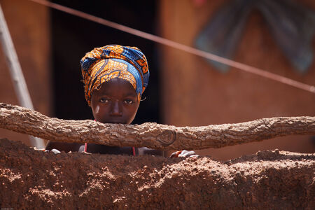 Face of Ghanaian girl with smilingのeditorial素材