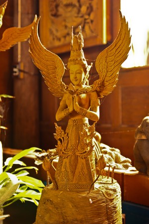 Wooden carve statueの写真素材