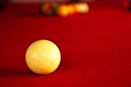 Que ball on pool table