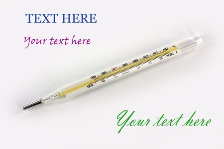 thermometer isolated on white back groundの写真素材