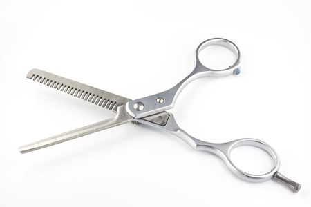 Barber scissors isolated on white background