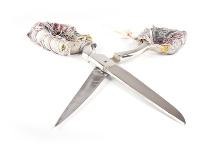 Tailor scissors isolated on white background