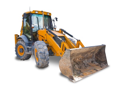 Tractor isolated on white background with clipping path