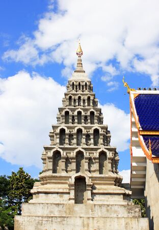 Baan den temple. and Pagoda in chiang mai Thailand.の写真素材