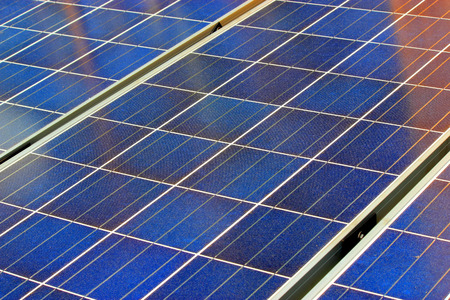 Green economy solar panels to produce electricity from the sun