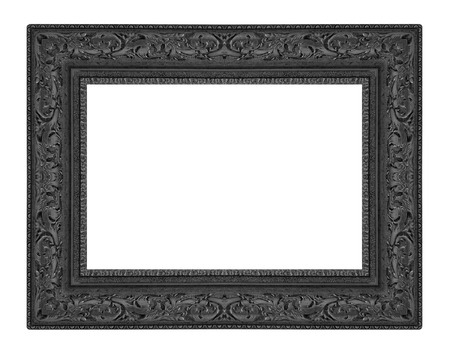 Picture frame ancient isolated on white background.の写真素材