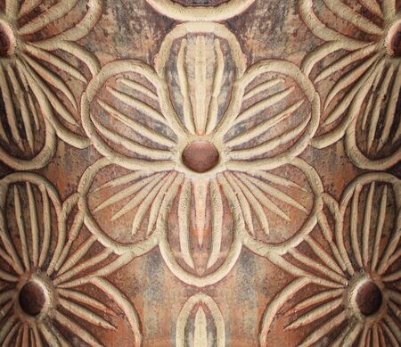 Cement wall flower pattern background