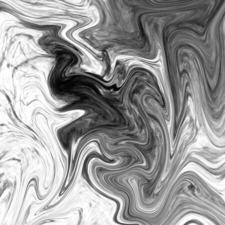 Abstract marble texture. Black and white background. Handmade technique.の写真素材