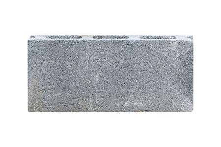 Concrete block isolated on whiteの写真素材