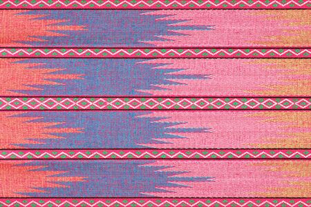 Colorful of thai fabric patterned fabric for textured and background