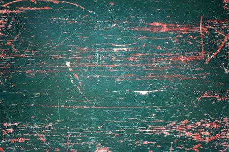 Old wooden painted green texture backgroundの写真素材