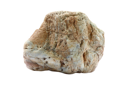 natural stone isolated on white backgroundの写真素材