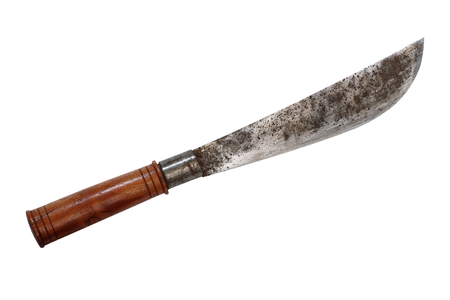 Old knife isolated on white background