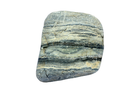 Single natural stone isolated on white background