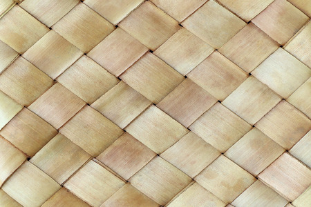 Pattern of handicraft weave palm leaves texture backgroundの写真素材