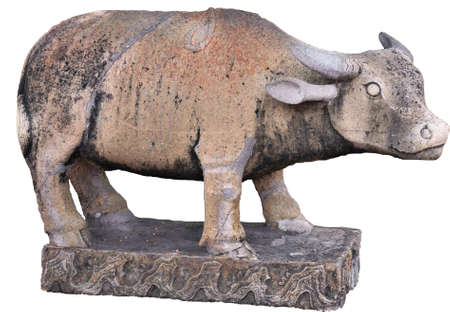 Stone statues in Bangkok temple の写真素材