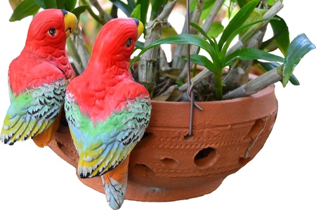 ceramic Parrotsの写真素材