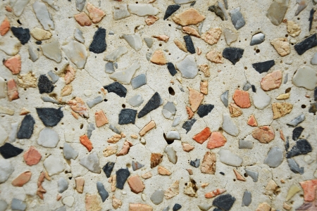 Old White polished stone floor の写真素材