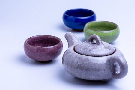 Set of cups for drinking tea.の写真素材