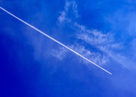 Vapor trail from an airplane