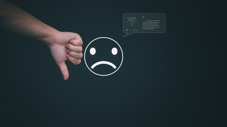 Customer service Most unsatisfactory business rating experience satisfaction survey concept Users...