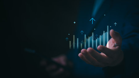 Business growth strategies and improving goals for success by increasing development and investment...
