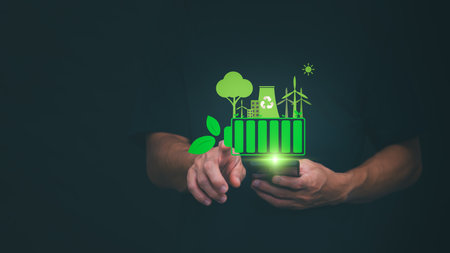 To achieve sustainable environmental conservation, we must prioritize clean energy solutions to reduce our dependence on fossil fuels and promote a sustainable future for future generations.の写真素材