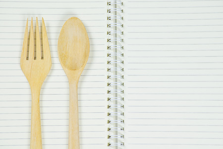 notebook paper for write or note about food, recipe, ingredient, etc./notebook paperの写真素材