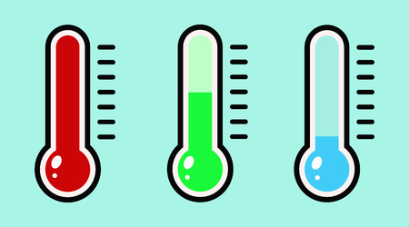 Thermometers set vector illustrationのイラスト素材