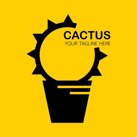 cactus logo, icon modren style design. vector illustrationのイラスト素材