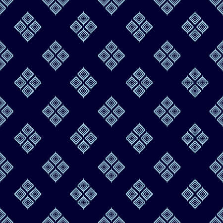 Ikat seamless pattern such as cloth, curtain, textile wallpaper, surface texture background design.