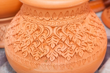 Pottery is an art that is beautiful designs from Thailandの写真素材