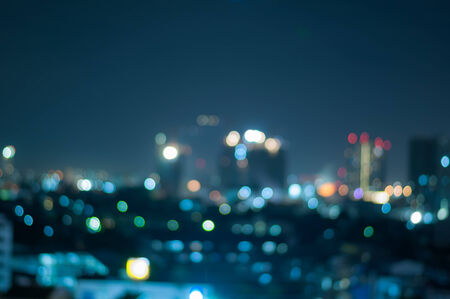 defocused abstract city night lights backgroundの写真素材