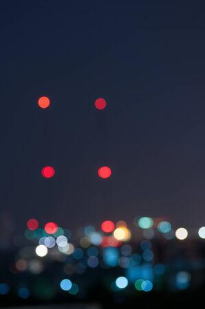 defocused abstract city night lights backgroundの写真素材