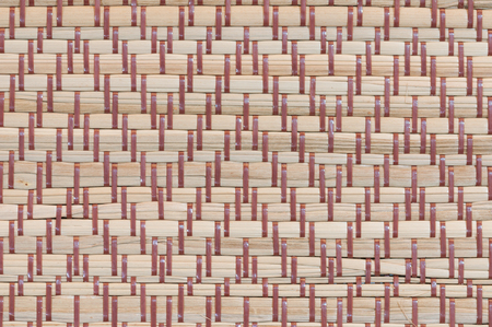 texture of native thai style weave sedge mat backgroundの写真素材