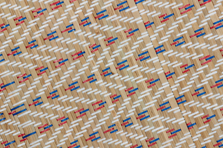 texture of native thai style weave sedge mat background