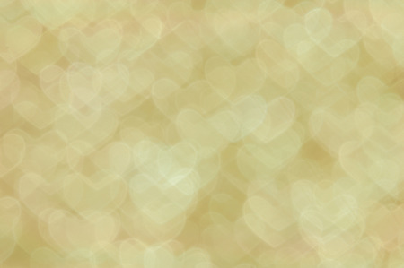 golden heart lights abstract background