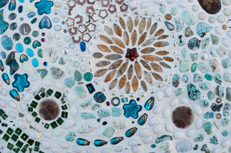 pattern of ceramic on the floor abstract backgroundの写真素材