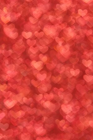 red heart lights abstract backgroundの写真素材