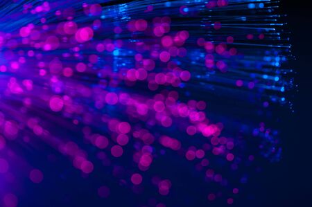 defocused abstract fiber optics lights background