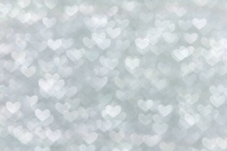 white heart lights abstract background