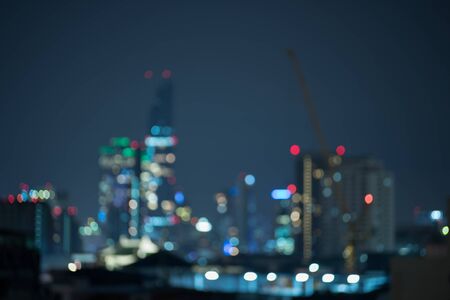 defocused abstract city night lights backgroundの写真素材