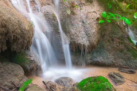 Amazing Thailand waterfall in rainforest,Thailandの写真素材