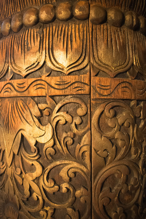 Abstract wood sculpture,THAILANDの写真素材