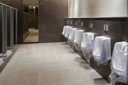 New luxury toilet in under construction process. It is not ready to open.